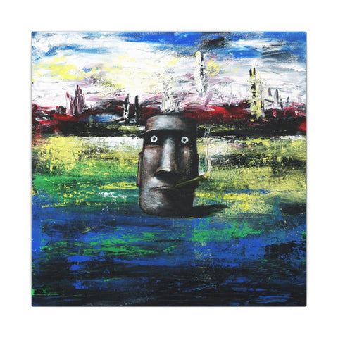 Stone Head  - Canvas Print
